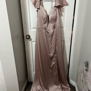 Elegant Mauve Evening Gown